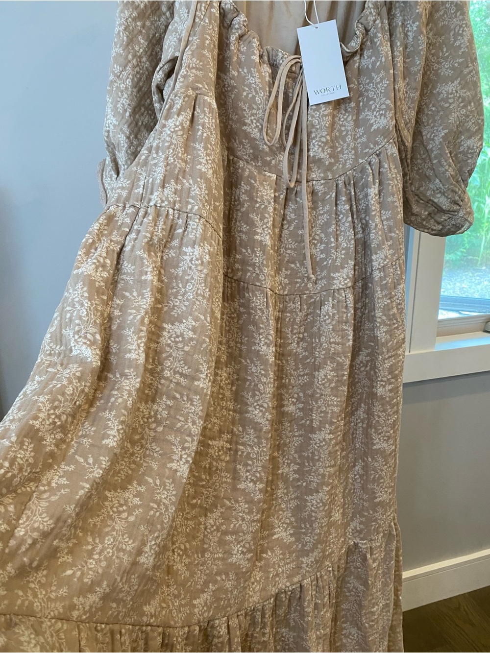 Cara 100% cotton Maxi Dress in Mocha - Picture 3 of 13